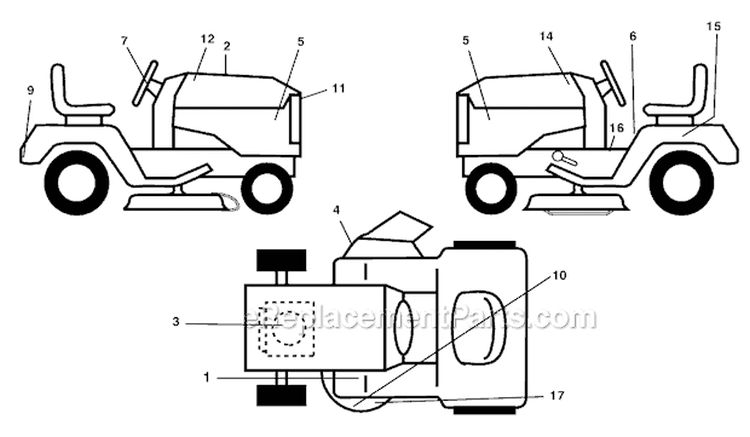 Page G Diagram and Parts List for WE1538B  Weed Eater Lawn Tractor